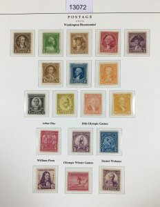 MOMEN: US STAMPS  1932 MINT OG H COLLECTION LOT #13072