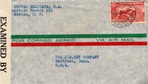 Mexico, Airmail, Censored