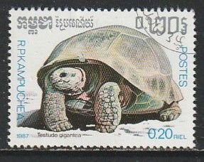 1987 Cambodia - Sc 805 - used VF - 1 single - Reptiles