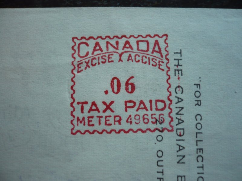 Canada - Excise Tax Revenue Meters on Two different Time Drafts