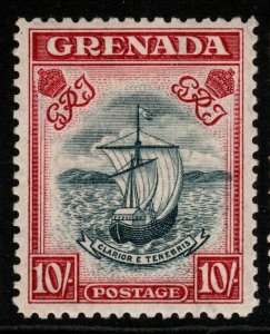 GRENADA SG163c 1943 10/= SLATE-BLUE & BRIGHT CARMINE p12(NARROW) MTD MINT