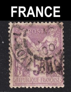 France Scott 96 F+ used. Lot #B.  FREE...