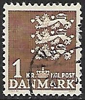 Danmark # 297 - State Seal - 1Kr - used  {Dk1}