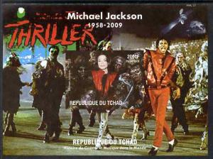 Chad 2009 Michael Jackson #4 - Thriller imperf s/sheet un...