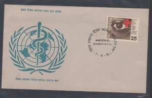 India  #717  (1976 World Heath Day issue) unaddressed FDC