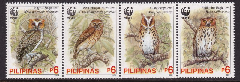 Philippines, Fauna, WWF, Birds, Owls MNH / 2004