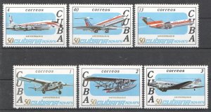 Uu0880 1979 Airplanes Aircrafts Transport Aviation Anniversary Set Mnh