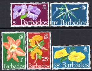 Barbados 348-352 Flowers MNH VF