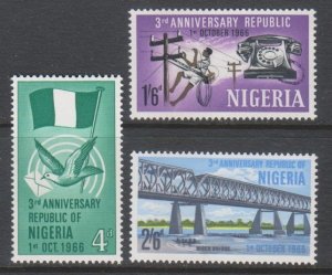 Nigeria, Anniversary of the Republic. (SC# 201-203) MNH SET