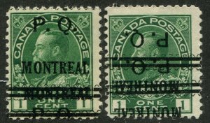 Canada Precancel MONTREAL 5-104-D, 5-104-ID