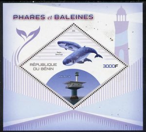 BENIN - 2015 - Lighthouses & Whales - Perf De Luxe Sheet - MNH - Private Issue