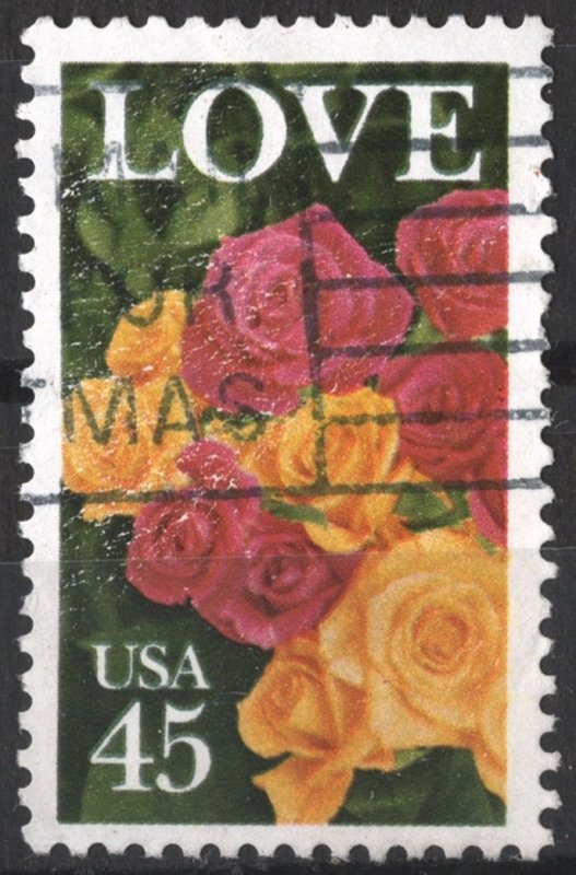 SC#2379 45¢ Love Single (1988) Used