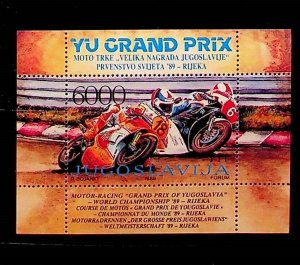YUGOSLAVIA Sc 1961-63 NH SET w/labels +S/S OF 1989 - motorcycles - (AO23)