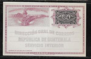 Guatemala Postal Stationery Postcard H&G 7 Mint