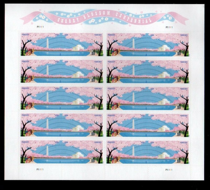 ALLY'S STAMPS US Plate Block Scott #4651-2 45c Cherry Blossoms [10] MNH [P-27]