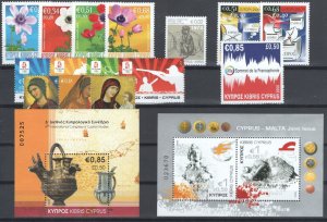 Cyprus 2008 Full year SET MNH VF