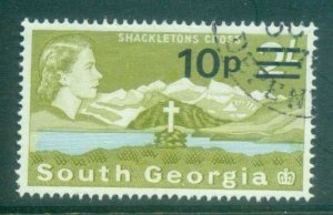 South Georgia 1971-72 QEII Definitives Surcharges 10p on 2/- FU lot77992