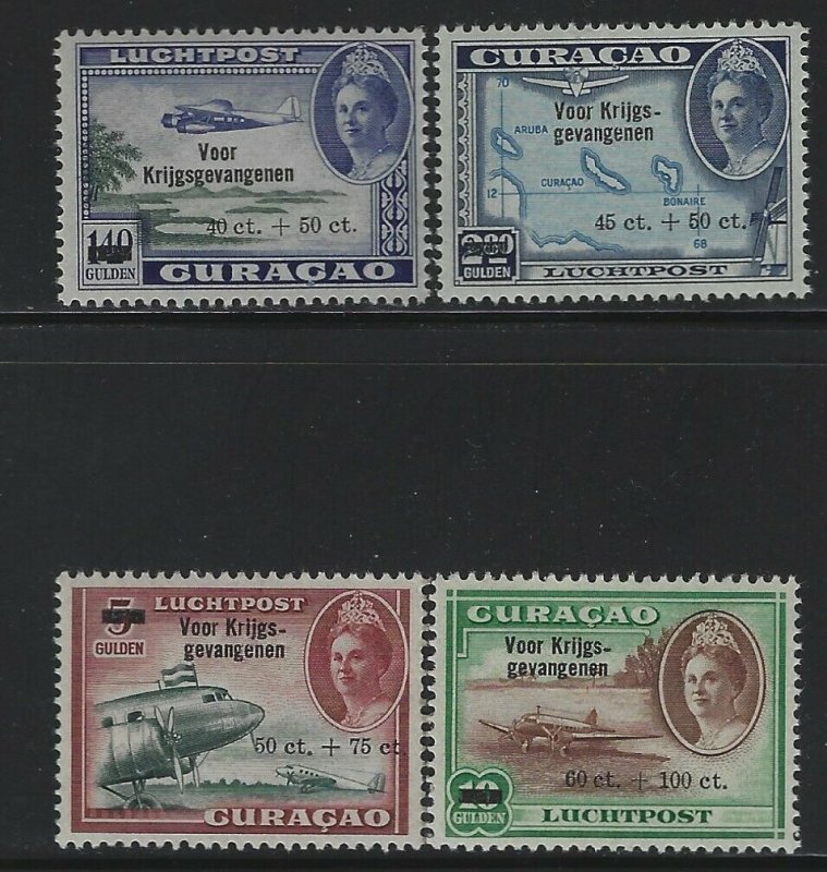 CURACAO - #LP41-#LP44 - 1943 AIRMAIL MINT SET MNH