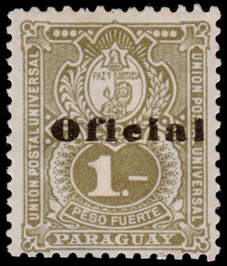 Paraguay Scott O49 (1902) Mint H F-VF B