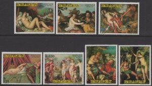 Paraguay 1970 MNH Sc 1306a-e, 1307-08 Paintings from the Prado, Madrid