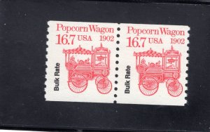 2261 Popcorn Wagon, MNH coil pair