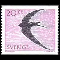 SWEDEN 1988 - Scott# 1703 Bird-Common Swift Set of 1 LH