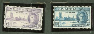 St. Lucia #127-128 Unused Single (Complete Set)