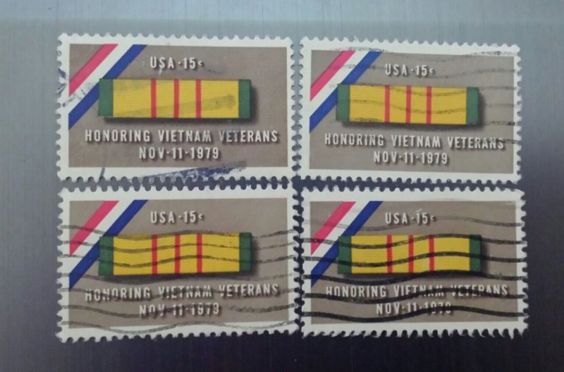 ~~VINTAGE TREASURES~~ HONORING VIETNAM VETERANS - NOV 11 1979 stamp set