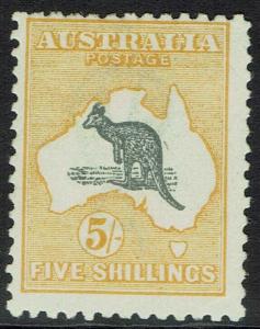 AUSTRALIA 1915 KANGAROO 5/- 3RD WMK 