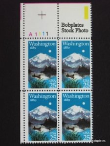 BOBPLATES #2404 Washington Plate Block F-VF MNH SCV=$2.5~See Details for #s/Pos