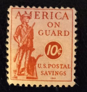 US Scott #PS11 MH , OG 10C (Single) SAVINGS - AMERICA ON GUARD F-VF