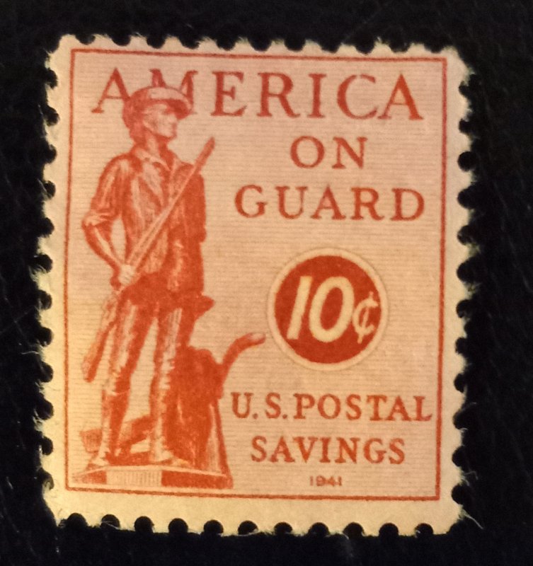 US Scott #PS11 MH , OG 10C (Single) SAVINGS - AMERICA ON GUARD F-VF