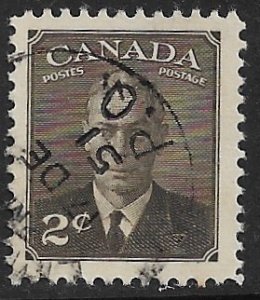 CANADA 1949 KGVI 2c Bilingual Portrait Issue Sc 285 VFU