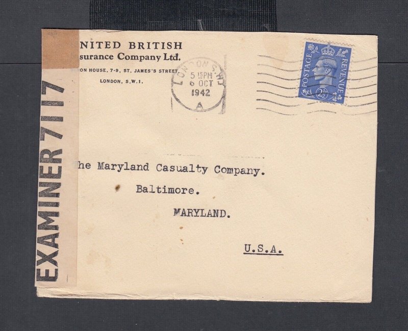 UK 1942/4 THREE WWII CENSORED 2&1/2D KGVI COVERS ALTON, LONDON & HUDDERSFIELD
