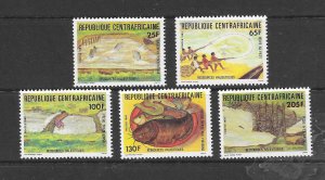FISH - CENTRAL AFRICAN REPUBLIC #626-30 FISHING MNH