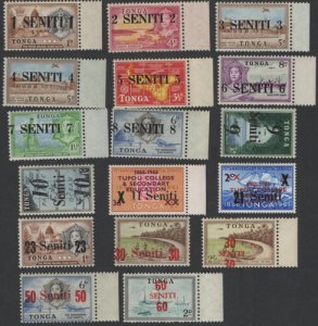 Tonga 1967 SG185-201 Decimal Currency set MNH