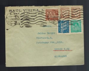 1935 Portugal to Berlin Germany Multi Franking Cover