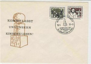 german democratic republic 1957-9 stamps cover ref 19179