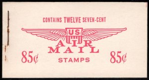 US #C60a COMPLETE BOOK, BKC8, VF mint never hinged, fresh!