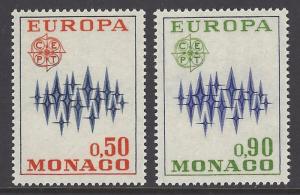 Monaco 1972 Europa VFMNH (831-2)