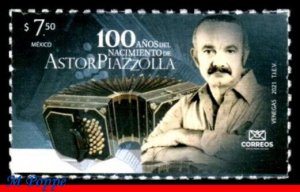 21-04 MEXICO 2021 ASTOR PIAZZOLLA, 100 YEARS, COMPOSER, MUSICIAN, MNH