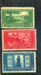 617-19 MINT FVF 617-8 LH OG 619 NG Cat $20