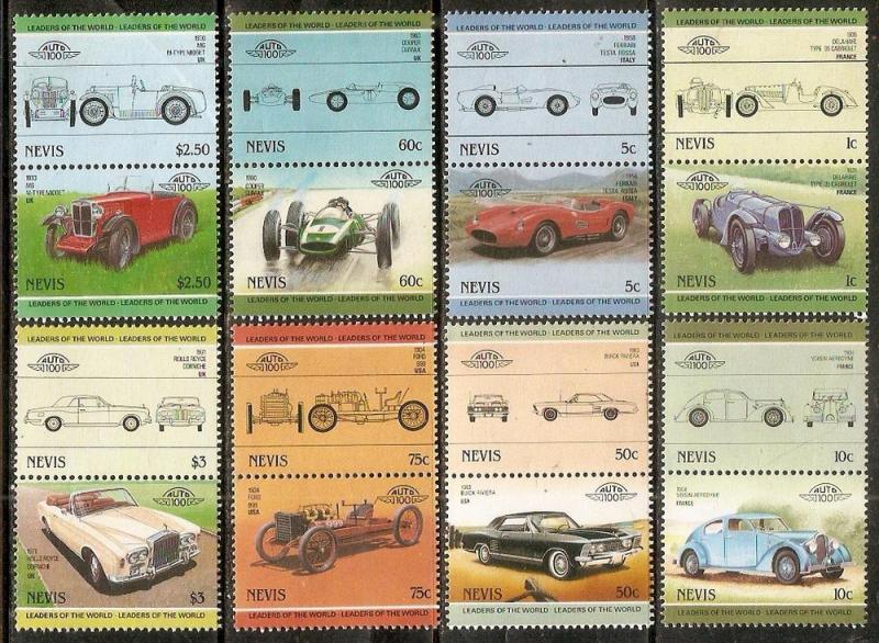 Nevis 1985 Motor Cars Automobile Transport 16v MNH