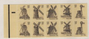 1742a 15c Windmills Booklet Pane of 10