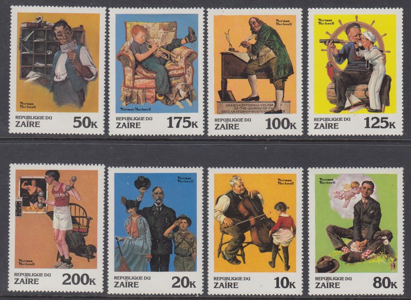 Zaire 1005-1012 Norman Rockwell MNH VF