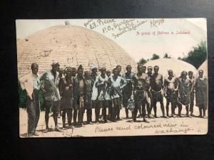 1906 Natal South Africa RPPC Postcard Cover to England Natives in Zululand
