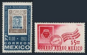 Mexico 937,C274,MNH.Mi 1147-1148. Convention of the American Philatelic Society.