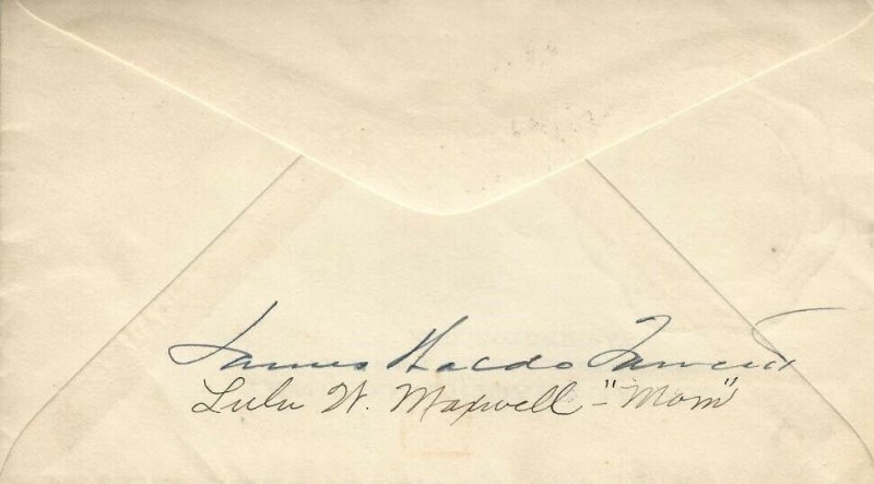 737 3c MOTHERS - Rice cachet - 2 unknown autographs on back