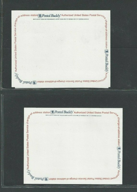 CVUX1-3 Group Of 8 Different Mint Postal Buddy Cards Each Identified 
