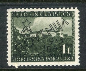 GERMAN WWII OCCUPATION; 1945 Yugoslavia SLOVENIA Ljubljana MINT MNH 1L.